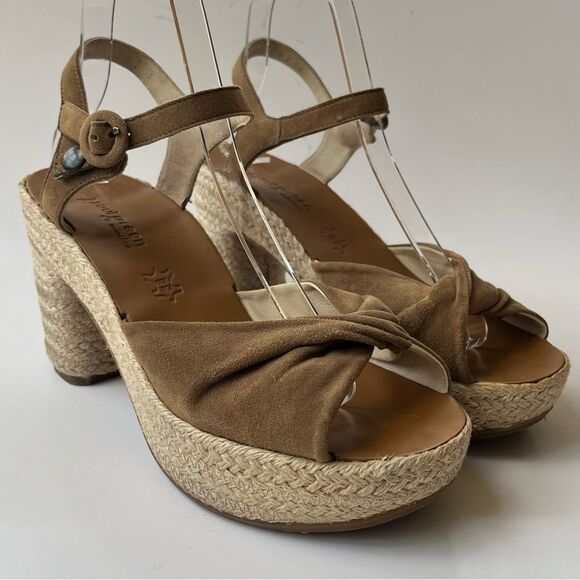 Paul Green Tan Espadrille Platform Sandals - Picture 10 of 10
